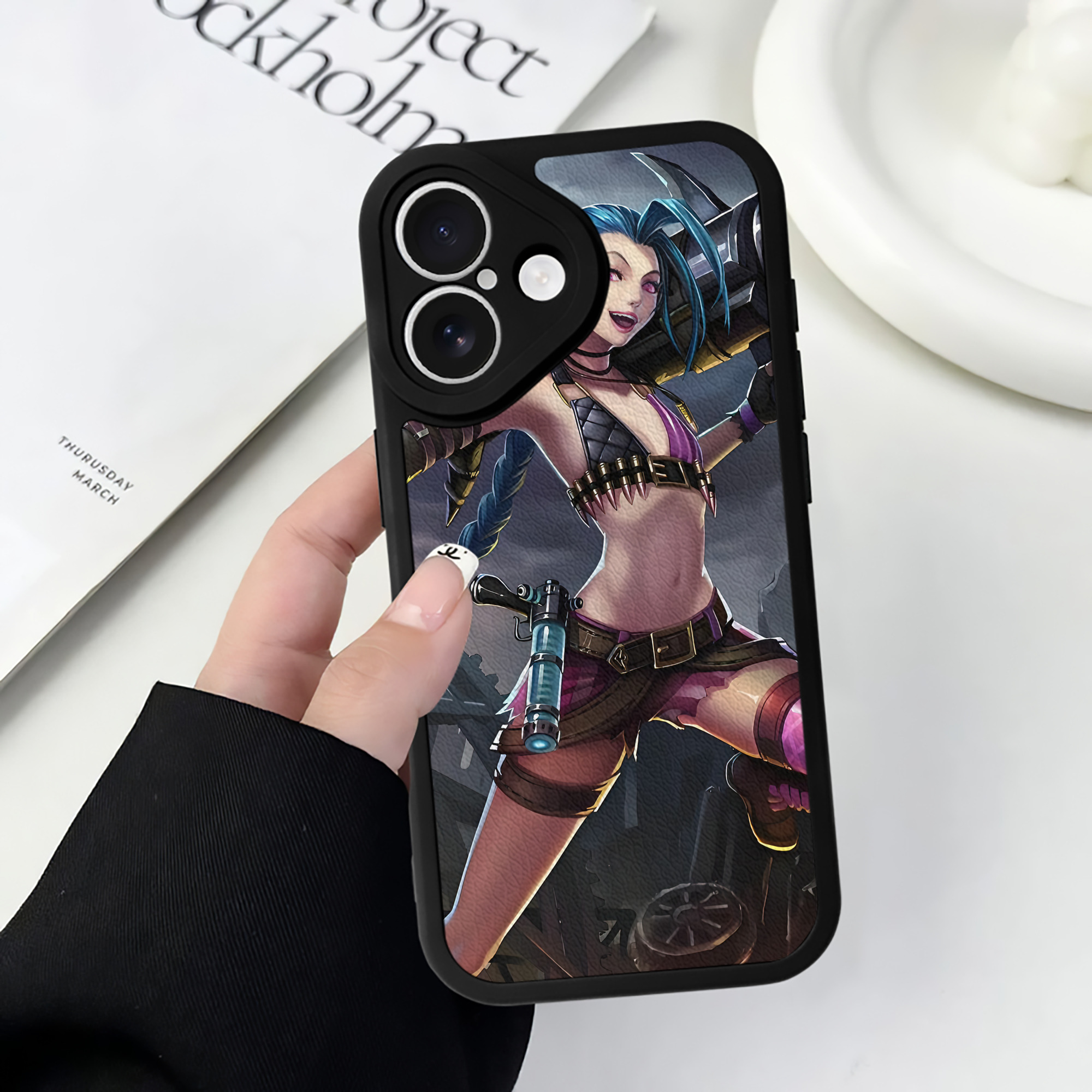 （画像用） リーグ・オブ・レジェンド League of Legends LOL 【iPhone 16シリーズ対応】シリコンスマホケース（レザー調） 材質：シリコン